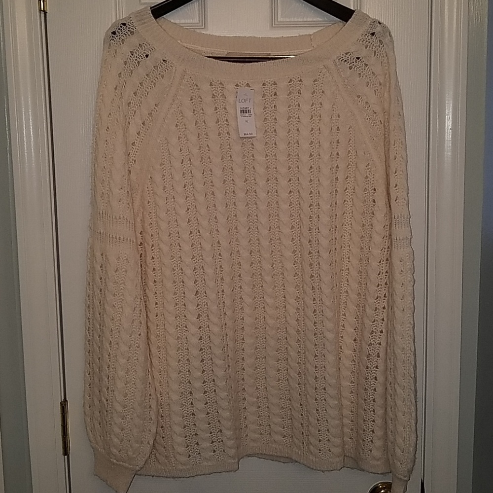 New w/tags Ann Taylor Loft Crochet Tunic sweater